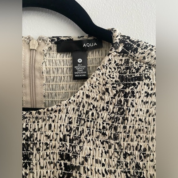 AQUA printed smocked peplum top - Never Worn! - Picture 2 of 5